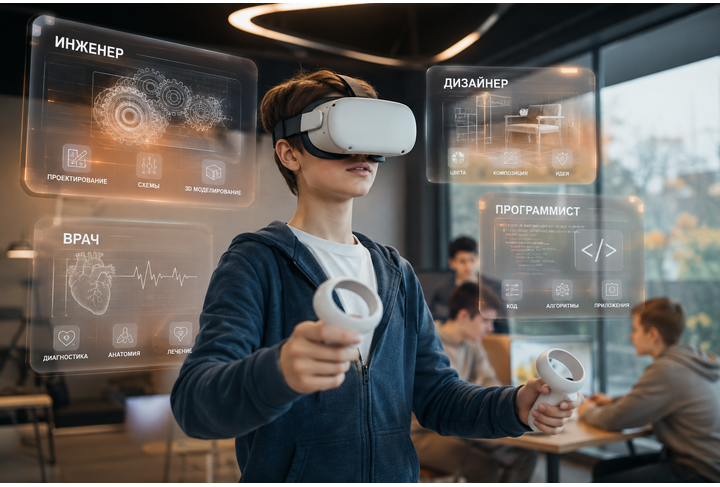 VR-<br>профориентация<br>БУДУЩЕГО
